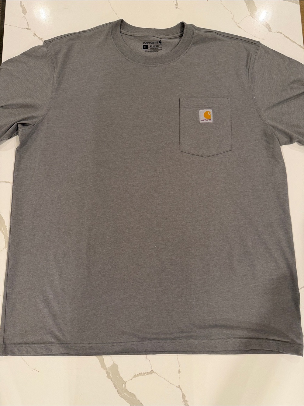 Carhartt Short-Sleeve Irvine Dog Pocket Tee in Gray